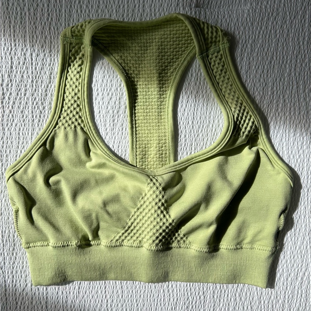 Green Alphalete Sports Bra